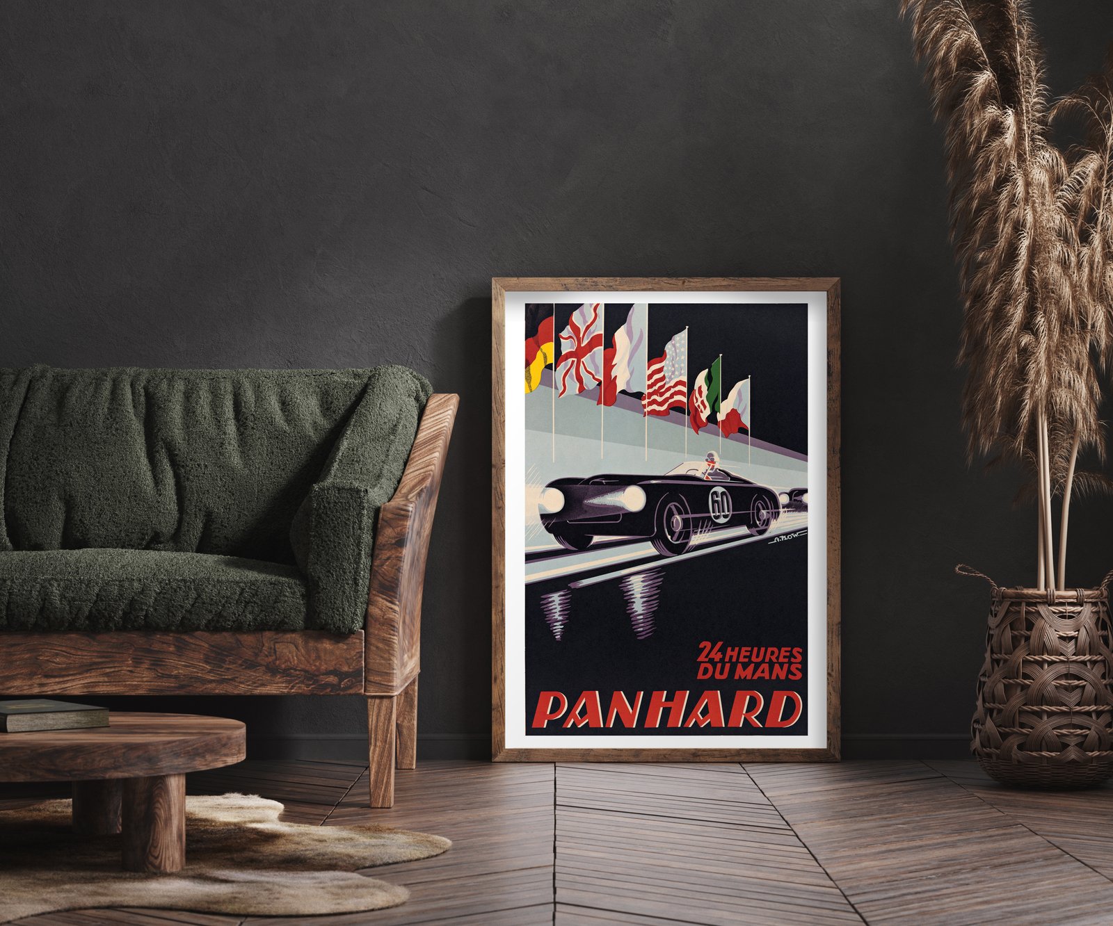 Panhard 24 heures du Mans | Alexis Kow | 1959 | Vintage Poster